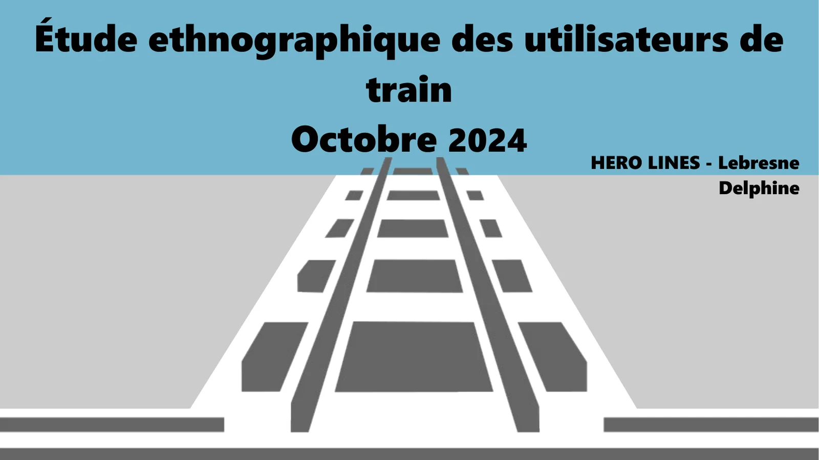Couverture de l'étude ethnographique sur les utilisateurs du train