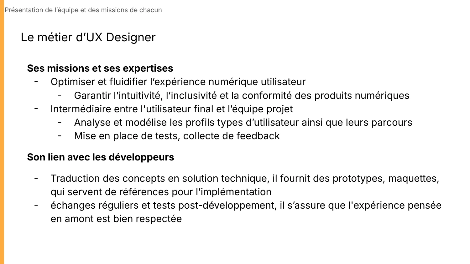 Le métier d'UX designer et son lien avec les développeurs