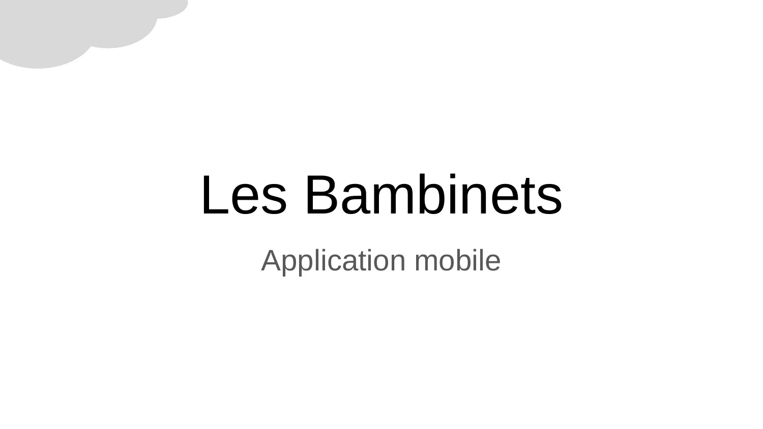 Couverture : application mobile Les Bambinets